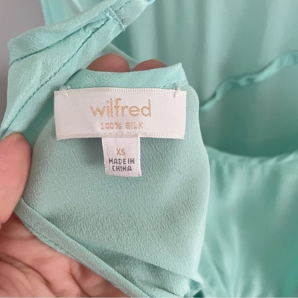 ARITZIA Wilfred | 100% Silk Peri Romper | Baby Blue | Pockets |  XS - Picture 10 of 14